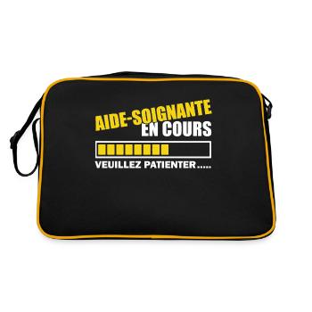 aide soignante en cours / bientôt aide-soignante - Sac Retro - noir/or - Dos