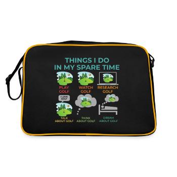 Things I Do In My Spare Time - Golf - Retro Bag - black/gold - Back