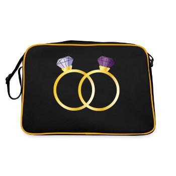 Deux bagues avec diamants violets - Sac Retro - noir/or - Dos