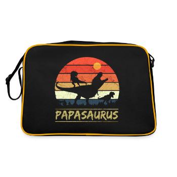 Papasaurus - Rétro - Sac Retro - noir/or - Dos