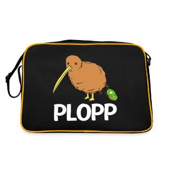 kiwi-bird kiwi bird - Retro Bag - black/gold - Back