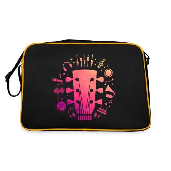 Gitarre - Retro Tasche - Schwarz/Gold - Hinten