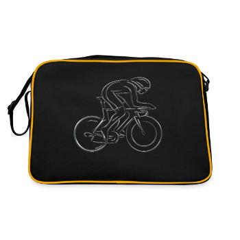 Radfahren - Retro Tasche - Schwarz/Gold - Hinten