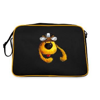 Geheimagent Morris - Retro Tasche - Schwarz/Gold - Hinten