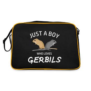 Gerbil Amour - Souris de course - Souris de course - Souris - Sac Retro - noir/or - Dos