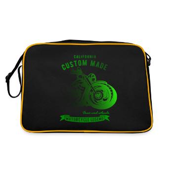 Motorcycle Chopper Retro Design - Retro Bag - black/gold - Back