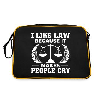 Anwalt Geschenkidee | Jura Jurist Student Anwälte - Retro Tasche - Schwarz/Gold - Hinten
