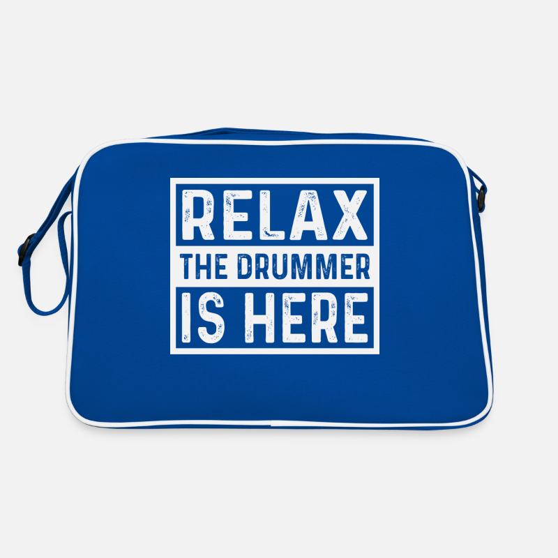 Relax the drummer is here drummers Retro Tasche