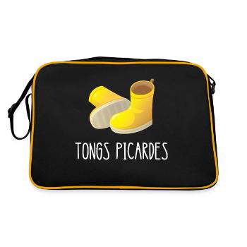 tongs picardes - Sac Retro - noir/or - Dos