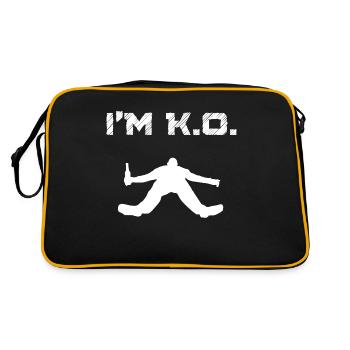 I'm KO Drunken Man Passed Out Blackout Coma White - Retro Bag - black/gold - Back