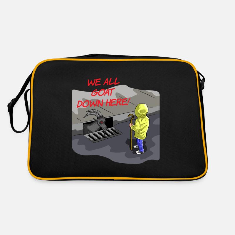 WE ALL GOAT DOWN HERE Retro Bag