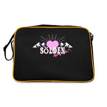 Sölden - Retro Tasche - Schwarz/Gold - Hinten