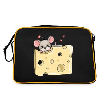 Fromage affamé de trous de souris - Sac Retro - noir/or - Dos