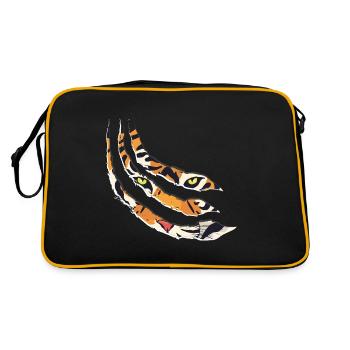 Tiger claw tiger pattern claws gift idea - Retro Bag - black/gold - Back