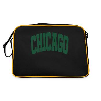 Chicago Inscription vert - Sac Retro - noir/or - Dos