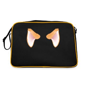 Oreilles de chat d'un chat orange - Sac Retro - noir/or - Dos