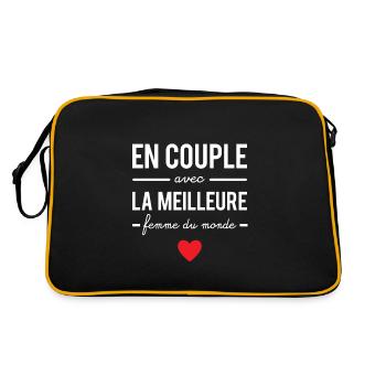 En couple avec la meilleure femme du monde - Sac Retro - noir/or - Dos
