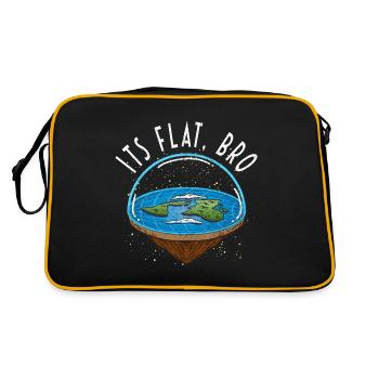 C’est bro plat - Flat Earth Society Flat Earther - Sac Retro - noir/or - Dos