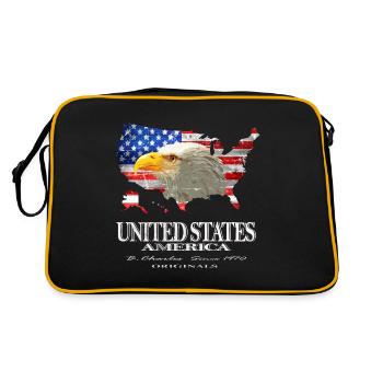 États-Unis États-Unis Drapeau De l’Aigle - Sac Retro - noir/or - Dos