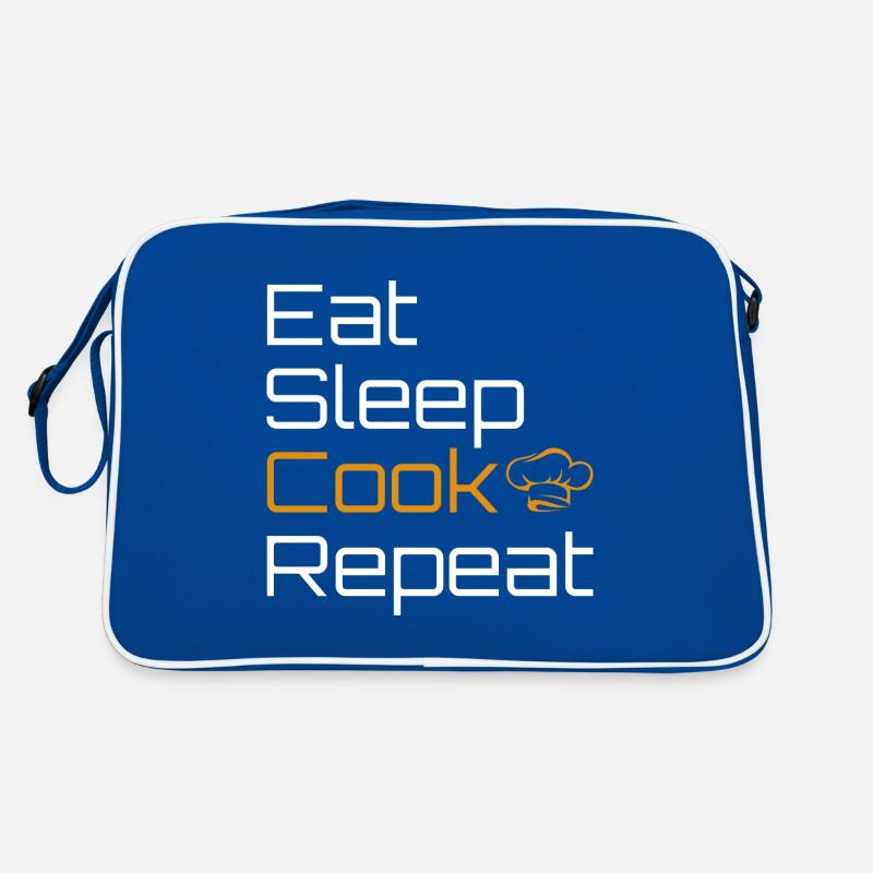 Eat Sleep Cook And Repeat Kochen Koch Retro Tasche