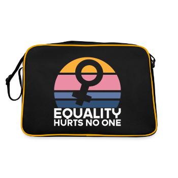 Feministin Feminismus Emanzipation Geschenk - Retro Tasche - Schwarz/Gold - Hinten