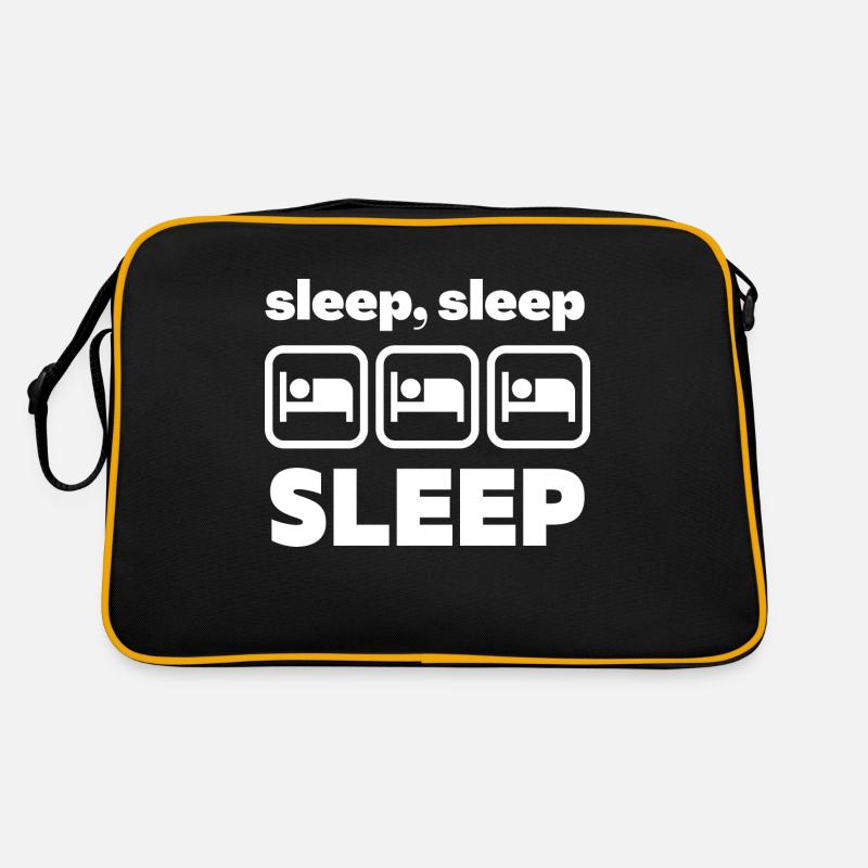 Schlaf Schlaf Schlaf - Retro Tasche - Schwarz/Gold