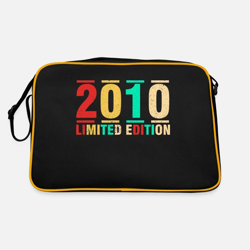 Geburtstagsgeschenk 2010 Limited Edition 2010 - Retro Tasche - Schwarz/Gold