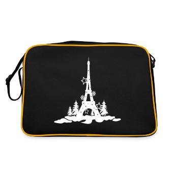 CHRISTMAS EIFFEL TOUR 2,Eiffel Tower paris - Retro Bag - black/gold - Back
