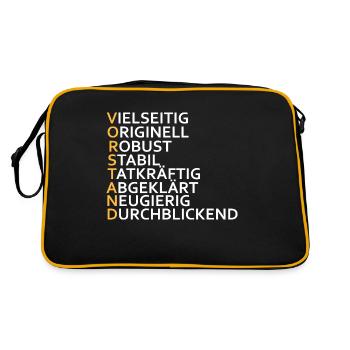 Vorstand Chef - Retro Tasche - Schwarz/Gold - Hinten