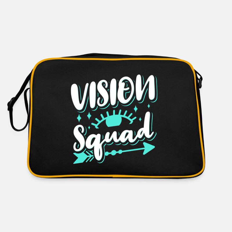 Augenarzt Brille Optometrist Vision Squad Retro Tasche