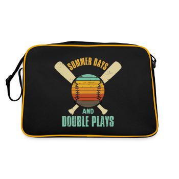 Summer Days And Double Plays - Retro Bag - black/gold - Back
