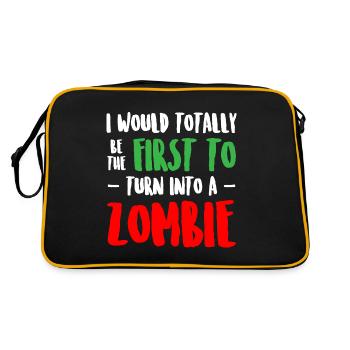 Funny Zombie - Retro Bag - black/gold - Back