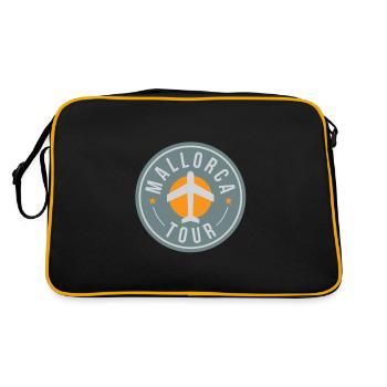 Mallorca tour airplane gift party departure trip - Retro Bag - black/gold - Back