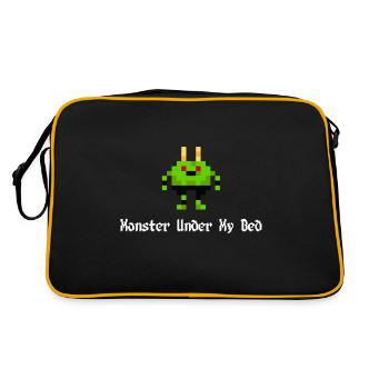 Monstre 8 bits (Monster Under My Bed) - Sac Retro - noir/or - Dos
