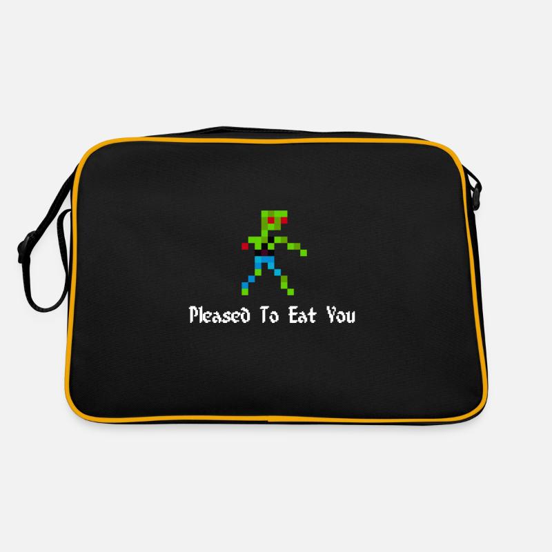 Zombie 8 bits (Plesed To Eat You) - Sac Retro - noir/or