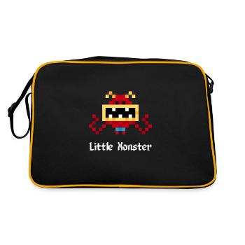 Monstre 8 bits (petit monstre) - Sac Retro - noir/or - Dos