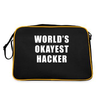 Worlds okayest hacker - Retro Bag - black/gold - Back