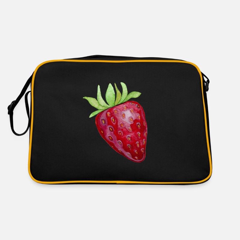 Erdbeere Retro Tasche