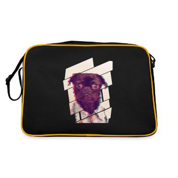 Glitch Pug - Sac Retro - noir/or - Dos