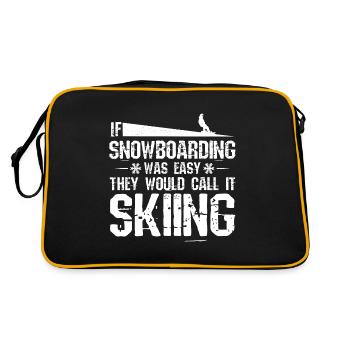 Snowboarding Snowboarding Snowboarding Snowboarder - Retro Bag - black/gold - Back