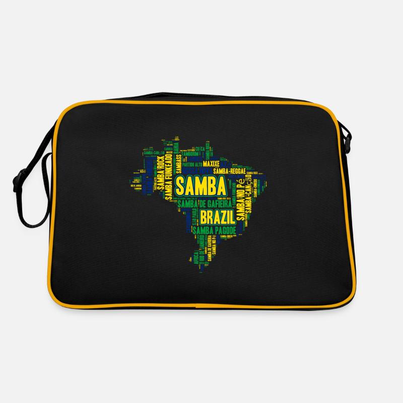 Samba - Retro Tasche - Schwarz/Gold