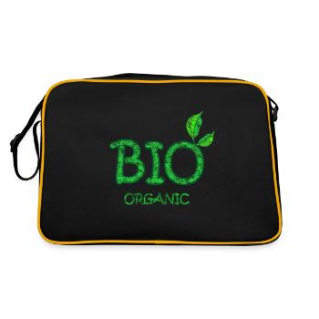 Bio - Retro Tasche - Schwarz/Gold - Hinten