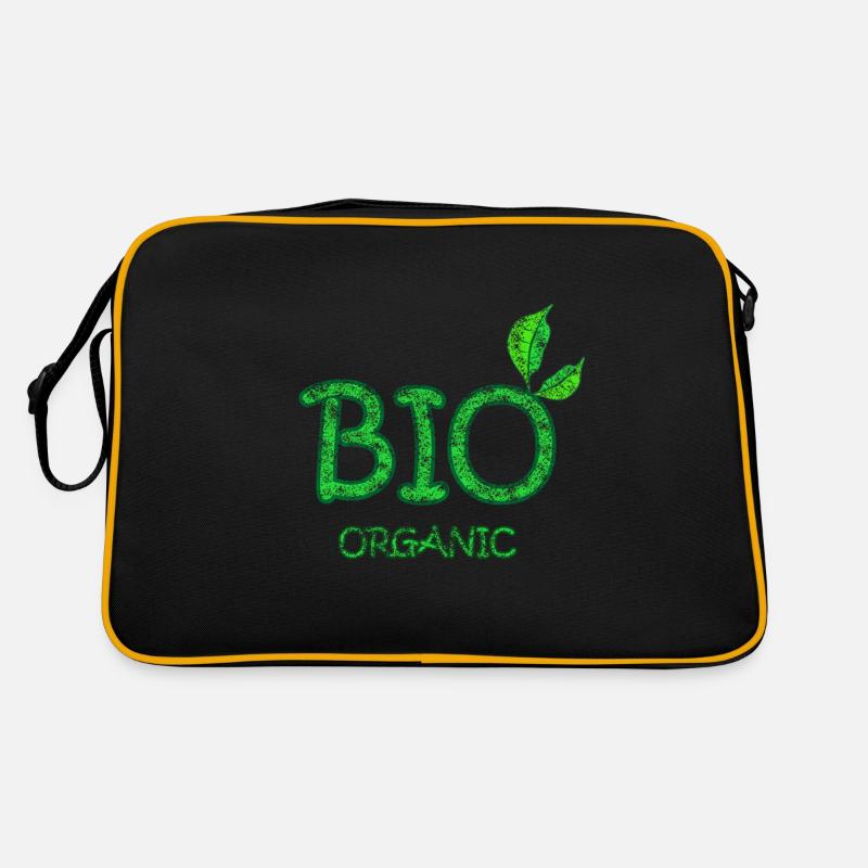 Bio - Retro Tasche - Schwarz/Gold
