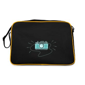 Camera Cam Camera Photographer Gift - Retro Bag - black/gold - Back
