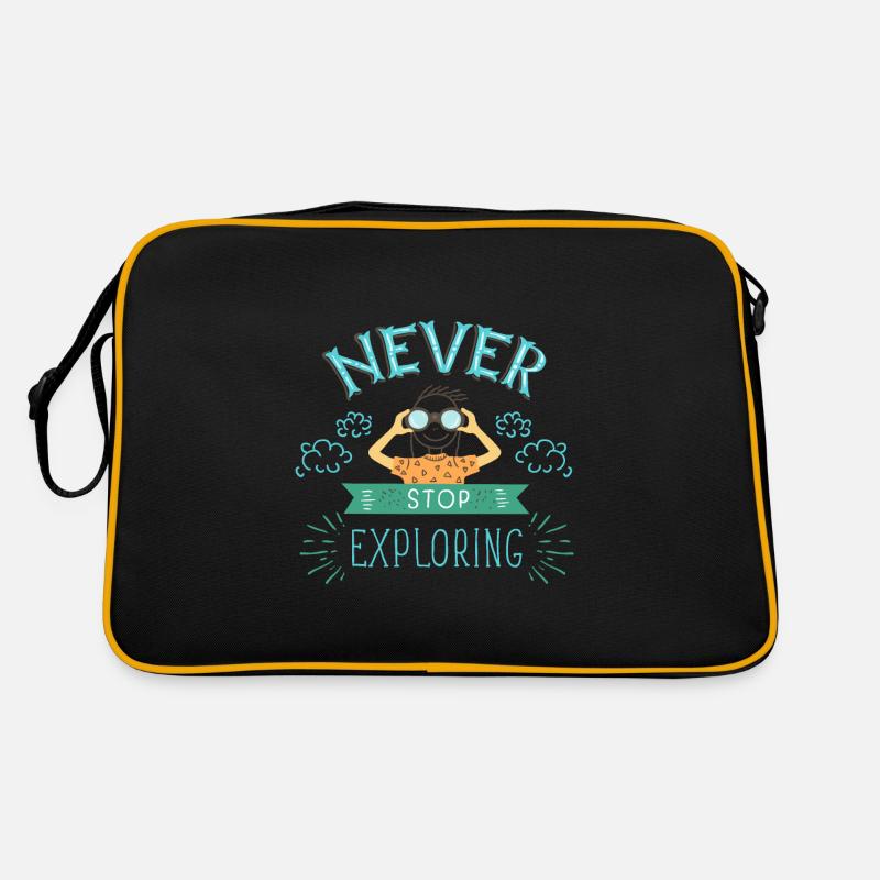 NEVER STOP EXPLORING Explore on holiday gift Retro Bag