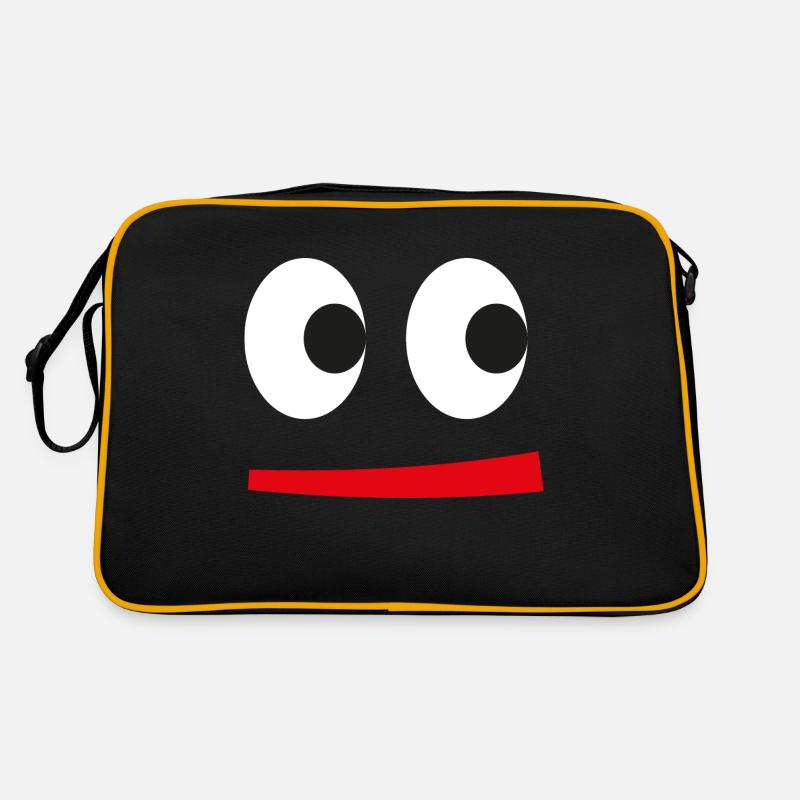 funny face - Retro Bag - black/gold