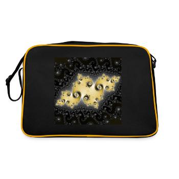 Tee shirt fractal idée cadeau galaxie or - Sac Retro - noir/or - Dos