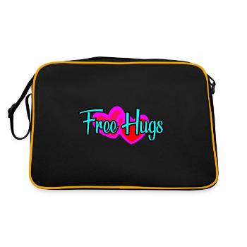 Câlins gratuits! Amour affection embrasser la confiance - Sac Retro - noir/or - Dos