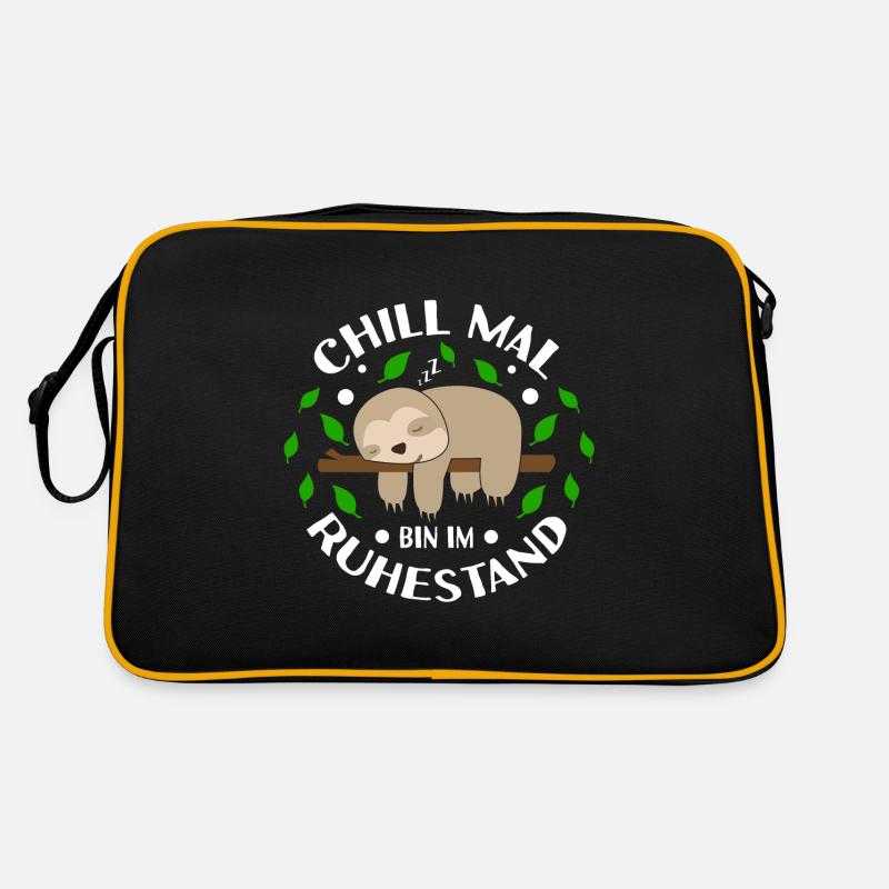 Ruhestand Rente Faultier Geschenk Geschenkidee Retro Tasche