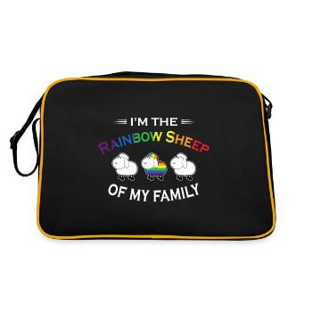 I'm the Rainbow Sheep of my Family LGBT GAY Queer - Retro Bag - black/gold - Back